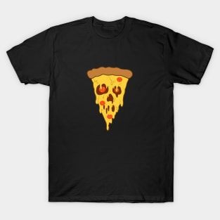 zombie pizza skull art T-Shirt